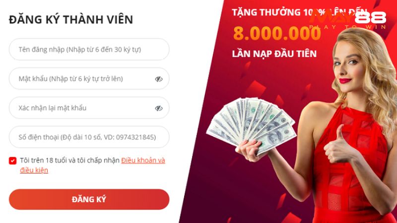 Nhà cái quy định bet thủ đủ tuổi trưởng thành theo pháp mới có thể tạo tài khoản chơi game